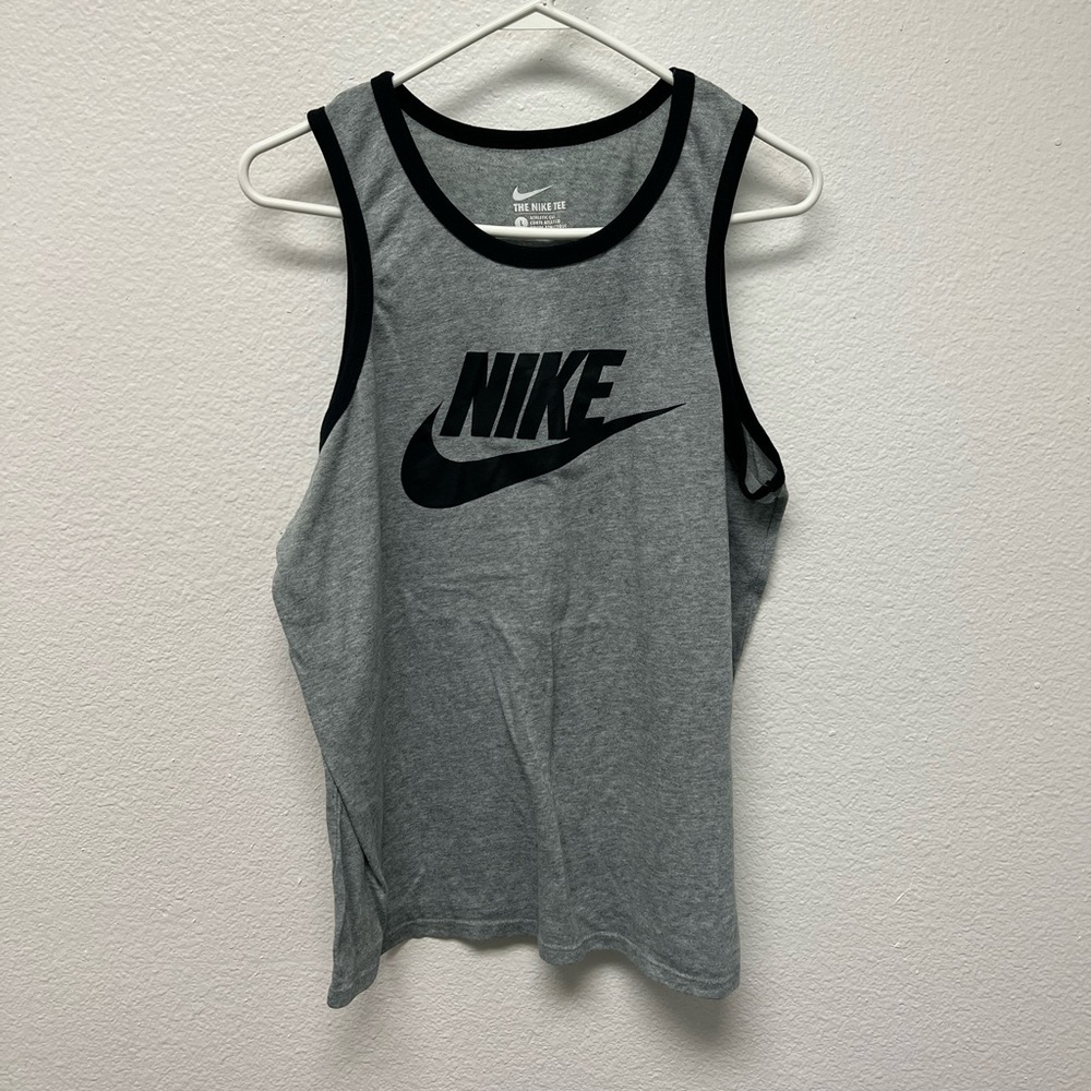 Large Nike Ace tank top, black/gray